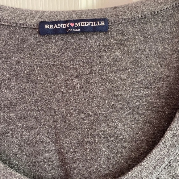 *4/$24* Brandy Melville Dark Grey Long Sleeve - Picture 3 of 8
